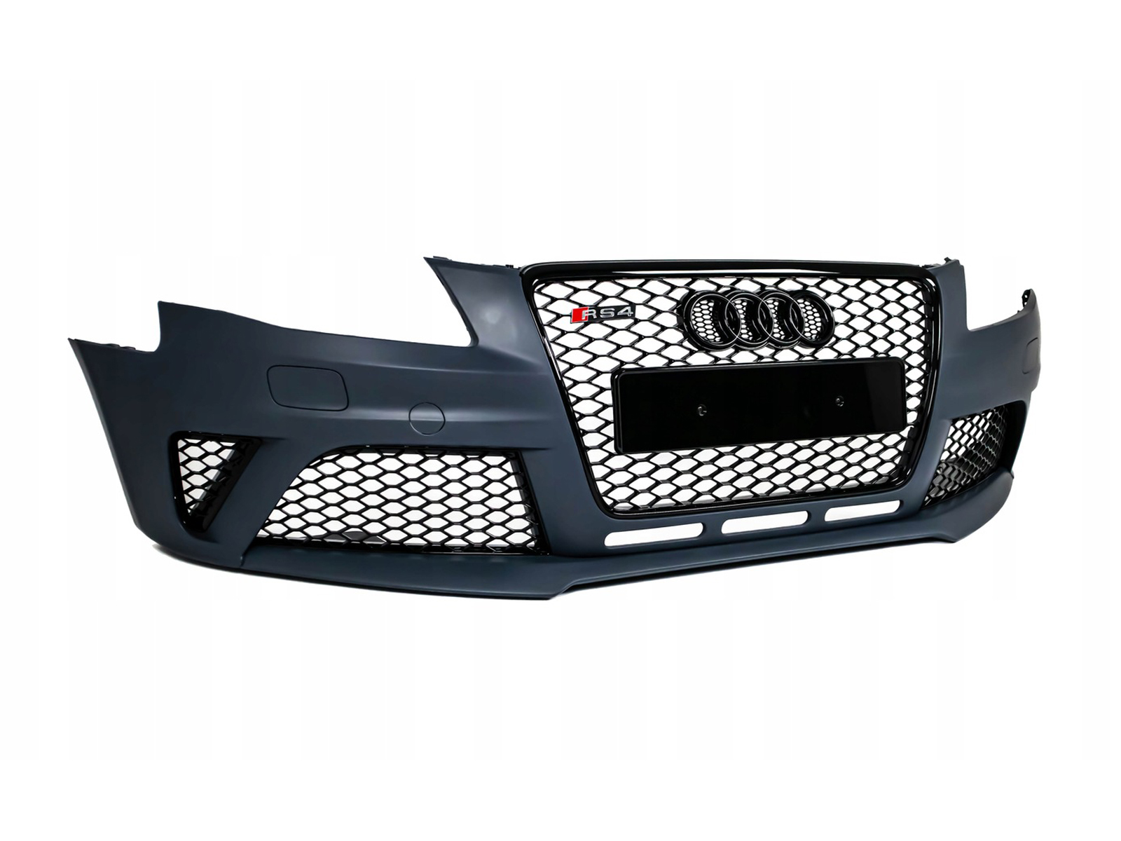 Audi A4 Pre-Facelift B8 2008-2011 Front Bumper RS4 Black Quattro Style